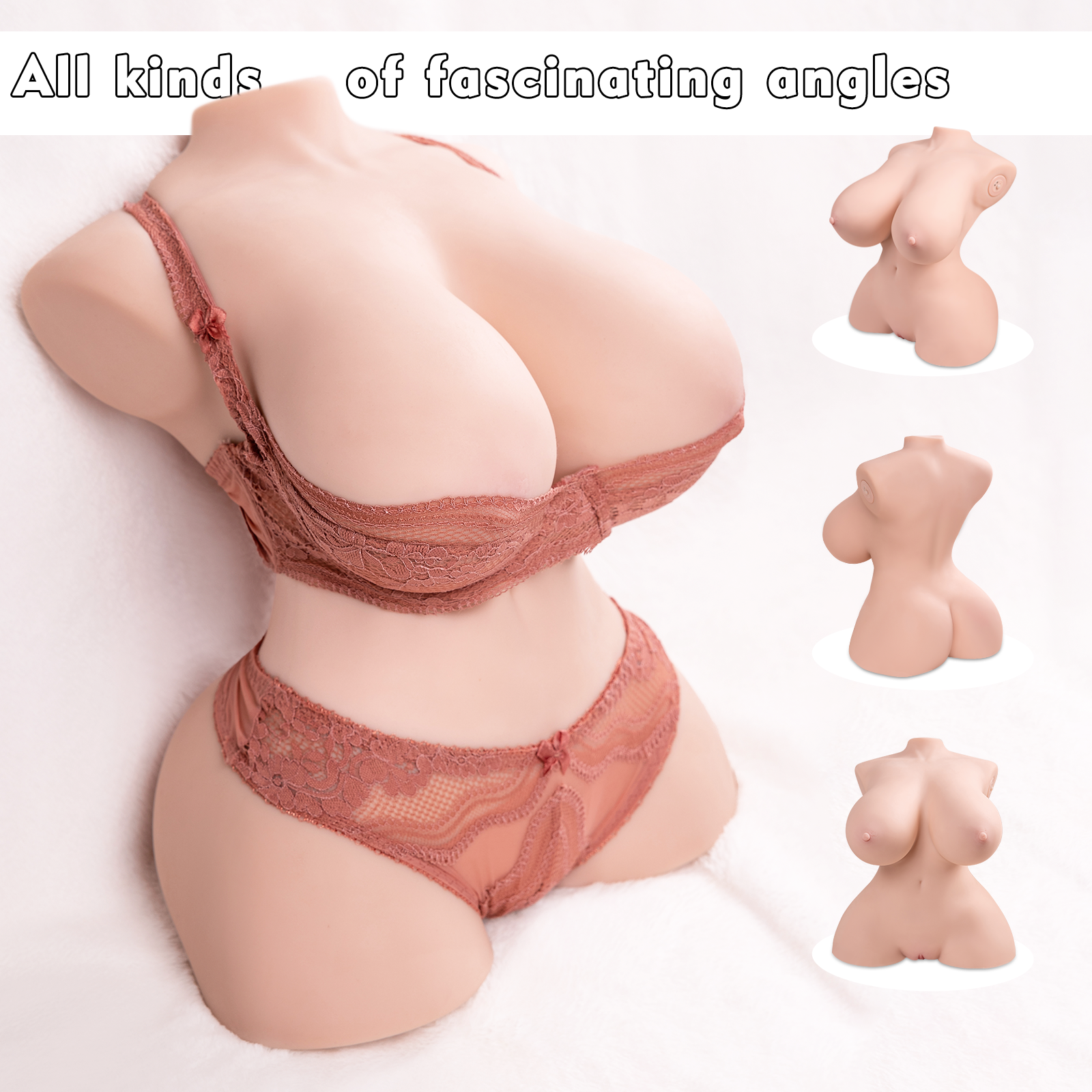 US IN STOCK  Tiny Sucking Exhausting Vibrating TPR Torso(No. US3471）