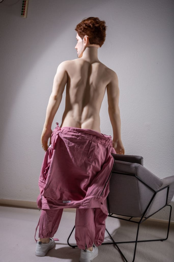 QITA® Han 175 cm (5.8 ') Cabeza de silicona + Cuerpo de TPE Muñeca sexual masculina Muñeca de amor (No.2494)