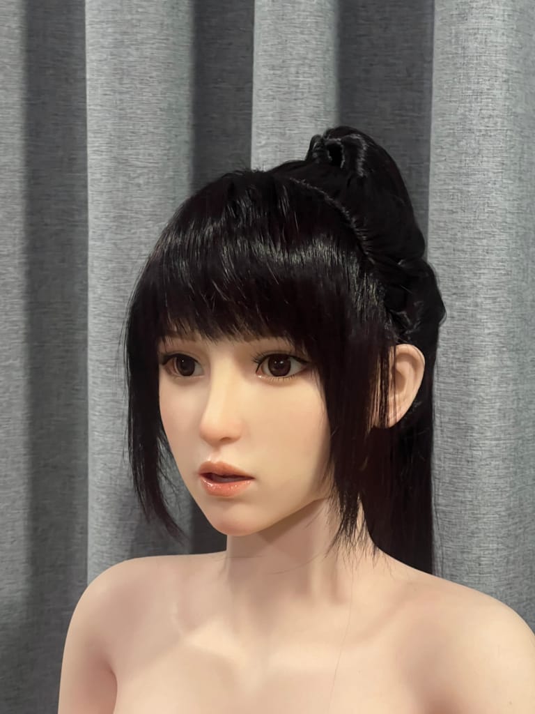 ZELEX® Yuiko 155cm(5.1') GE108#-1 C-CUP Full Silicone Sex Doll With Movable Jaw Teeth Fixed Tongue (NO.2478)