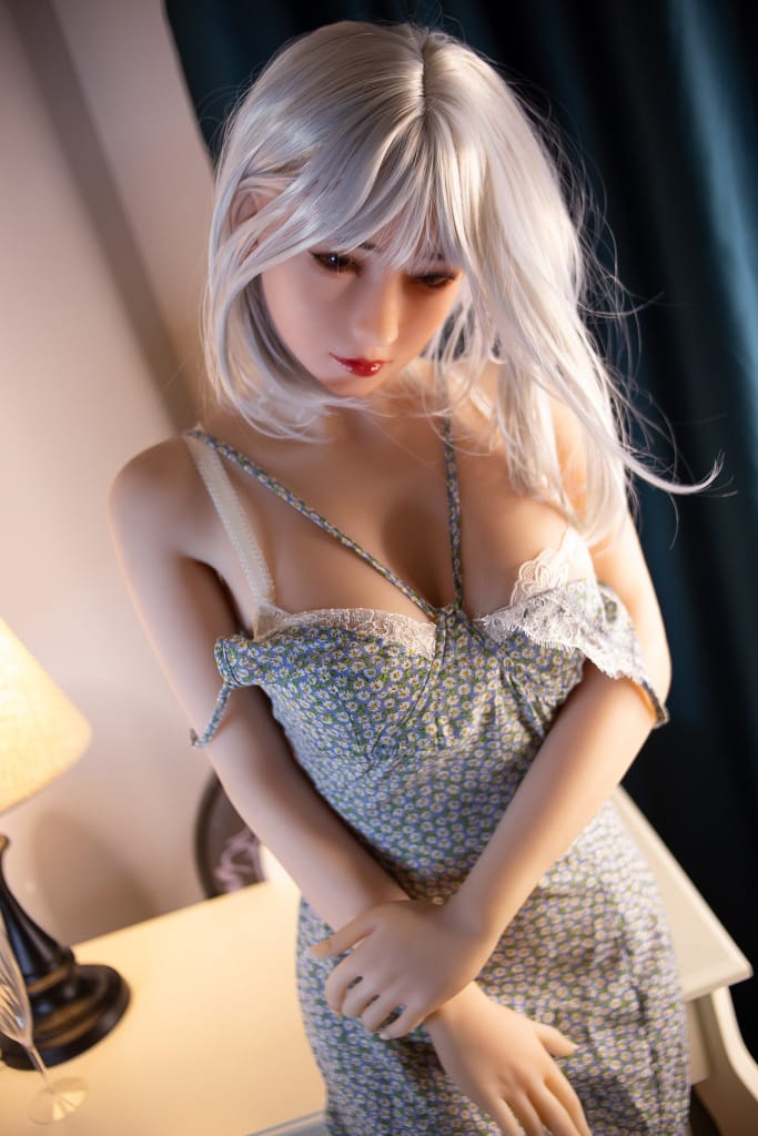 AIBEI® Qian 158 cm (5,2') TPE-Realdoll-Sexpuppe mit mittlerer Brust, Liebespuppenmodell, Requisiten (Nr. 2448)